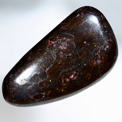 SOLID BOULDER OPAL HUGE Sparkling red, green and gold amongst patterned boulder opal SEE VIDEO